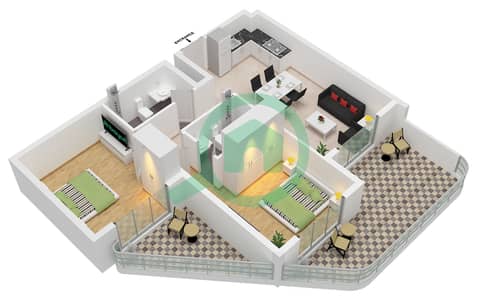 Terra Tower - 2 Bedroom Apartment Type 3 Floor plan