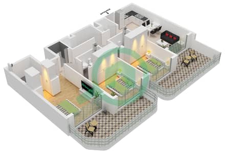 Terra Tower - 3 Bedroom Apartment Type 6 Floor plan