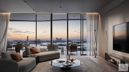 2 Schlafzimmer Penthouse zum zum Verkauf in Dubai Internet City, Dubai - Living Room Palm Jumeirah View. jpg