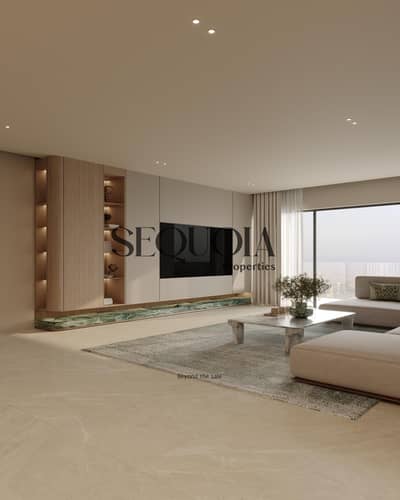 2 Bedroom Apartment for Sale in Arjan, Dubai - living room - tv wall. jpg 2 Bedroom Apartment for Sale in Arjan, Dubai - living room - tv wall. jpg