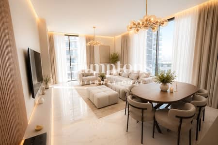 3 Bedroom Flat for Rent in Sobha Hartland, Dubai - Furnished 3 bed+maid | Burj Khalifa Lagoon Views 3 Bedroom Flat for Rent in Sobha Hartland, Dubai - Furnished 3 bed+maid | Burj Khalifa Lagoon Views