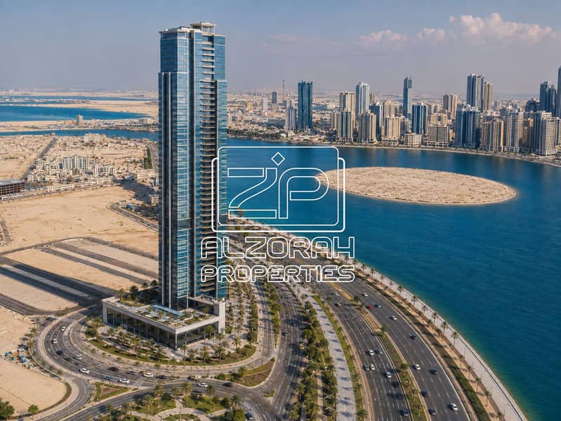 4 Marsa Al Arab Above Corniche Lagoon. png