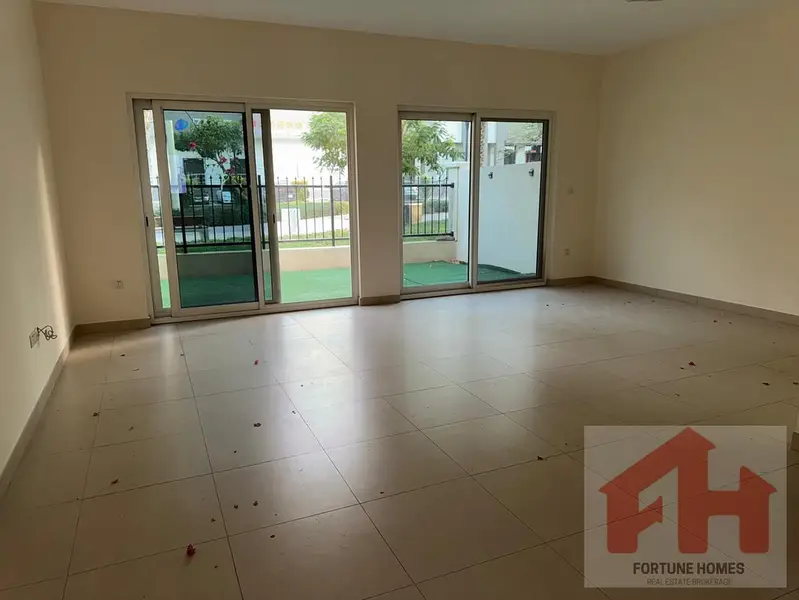Warsan Villa 3Bedroom+Maid room Available for Rent in Good price, With Two parking area, Community Swimming pool, Gaded community. Gad