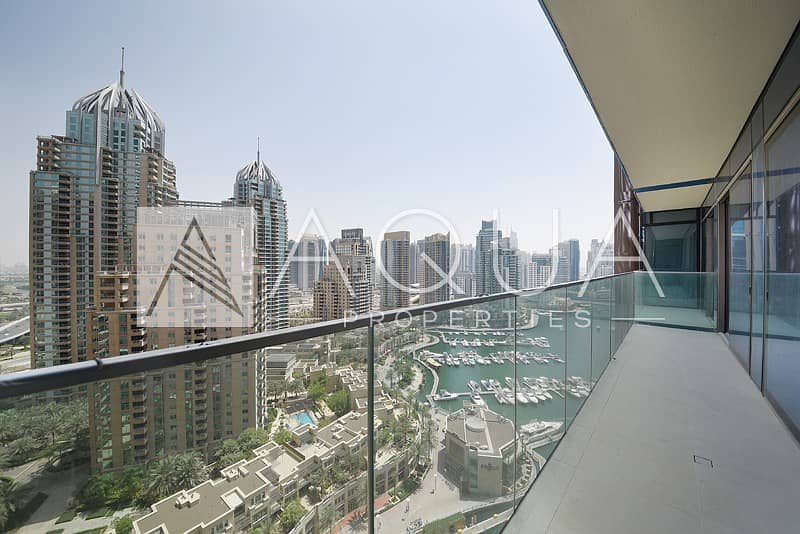 Huge Balcony with Marina Views | Unfurnished Huge Balcony with Marina Views | Unfurnished