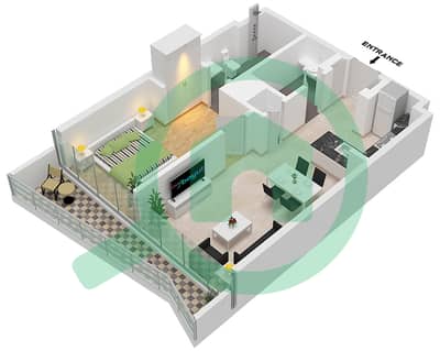 Volta - Planimetria del piano di 1 Camera Appartamento Unità 6