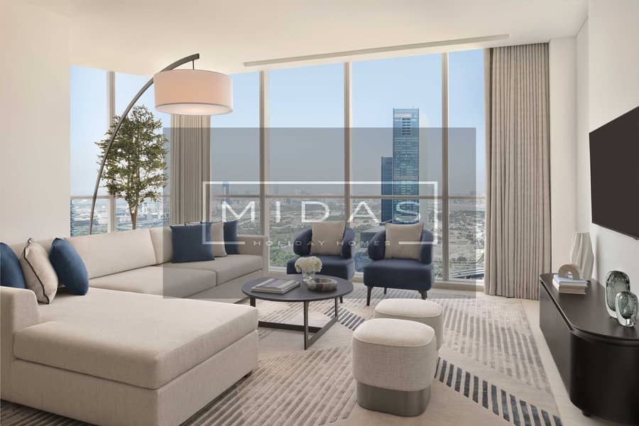 2 Three-Bedroom Apartment - Living Area. JPG