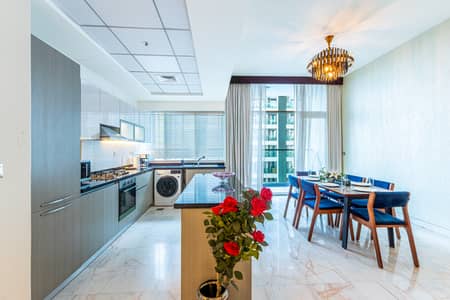 شقة 2 غرفة نوم للايجار في الخليج التجاري، دبي - Kitchen & Dining. jpg