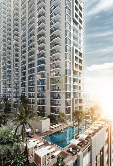 Appartement de 2 chambres à à vendre à Ajman Free Zone, Ajman - Ajman Creek Towers Pool View 1. jpg