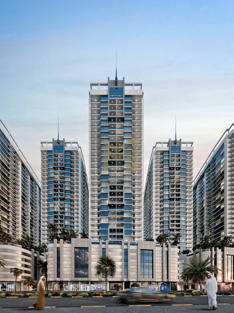 4 Ajman Creek Towers Single Tower View. jpg