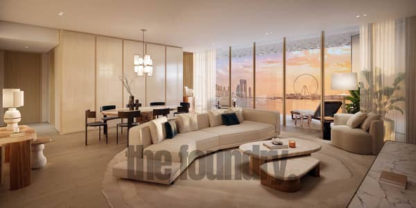 3 Slaapkamers Appartement te Koop in Dubai Harbour, Dubai - DHR_Apartment 2BR_Living_Dining_300dpi. png 3 Slaapkamers Appartement te Koop in Dubai Harbour, Dubai - DHR_Apartment 2BR_Living_Dining_300dpi. png