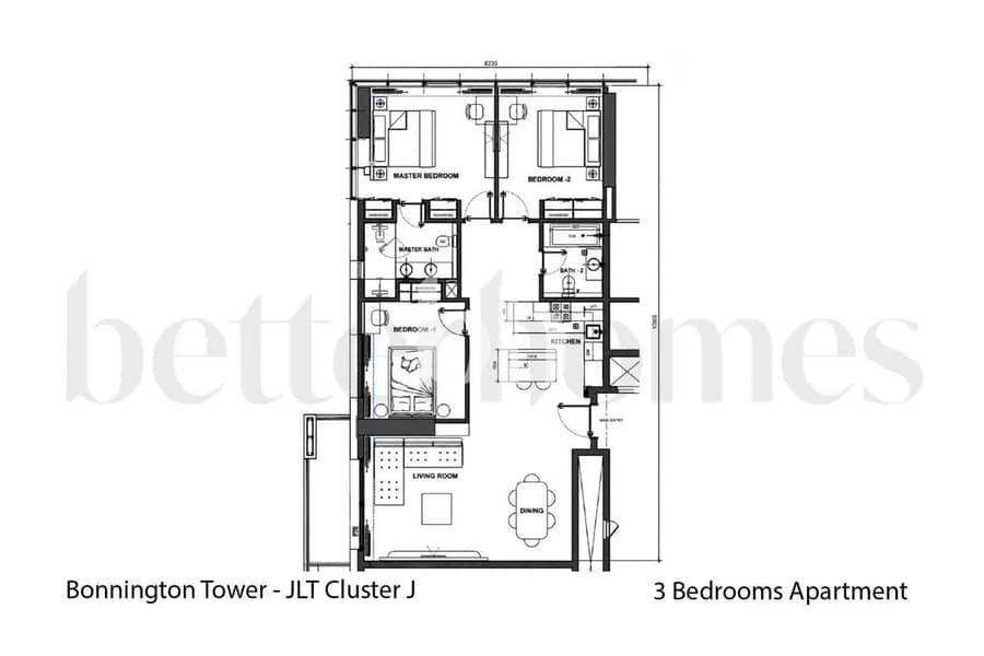 17 Bonnington Tower Cluster J Floor Plan