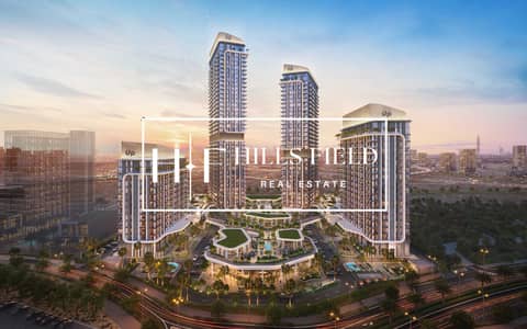 2 Bedroom Flat for Sale in Motor City, Dubai - Mirdad_Residential _Towers_V01 (DUSK)_Park. jpg 2 Bedroom Flat for Sale in Motor City, Dubai - Mirdad_Residential _Towers_V01 (DUSK)_Park. jpg