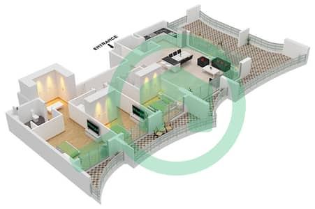 Nautis Residences - 3 Bedroom Apartment Unit 2,3 FLOOR 8 Floor plan