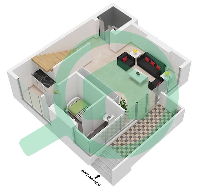 Nautis Residences - 4 Bedroom Townhouse Type/unit A / UNIT 1 Floor plan Floor First interactive3D
