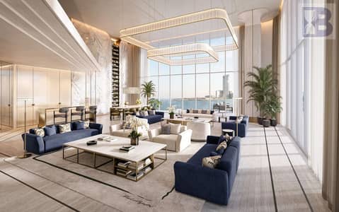 4 habitaciones Apartamento para en Venta en Al Marjan Island, Ras Al Khaimah - 193_KL-BEACH-RESIDENCES_Skyvilla-Livingroom-Low-Res-1. webp