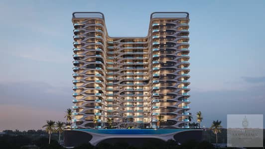 1 Bedroom Flat for Sale in Dubai Land Residence Complex (DLRC), Dubai - BluehourElevation. jpg 1 Bedroom Flat for Sale in Dubai Land Residence Complex (DLRC), Dubai - BluehourElevation. jpg