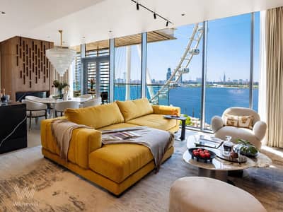 Appartement de 3 chambres à à vendre à Bluewaters Island, Dubai - Living room. jpg