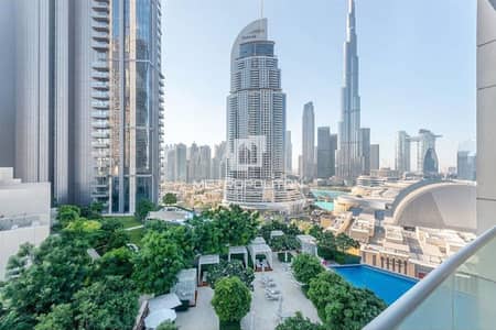 2 Bedroom Flat for Rent in Downtown Dubai, Dubai - Burj and Fountain Views | Furnished | Low Floor