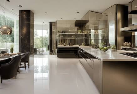 1 Camera Appartamento in vendita a Al Seanneeah, Umm Al Quwain - Kitchen+TV+Mirror+London. webp