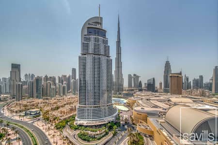 2 Bedroom Apartment for Rent in Downtown Dubai, Dubai - 05 Layout | Burj Khalifa View | High floor