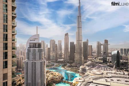 2 Bedroom Flat for Rent in Downtown Dubai, Dubai - Exclusive | High Floor | Burj and Fountain Views