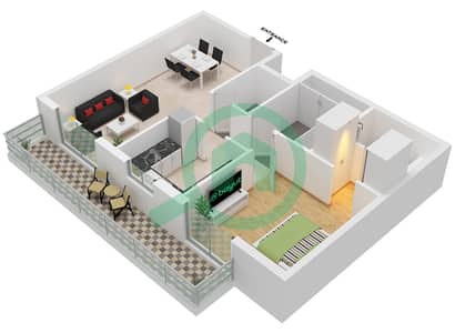 Sunbliss Residences - 1 Bedroom Apartment Type A Floor plan