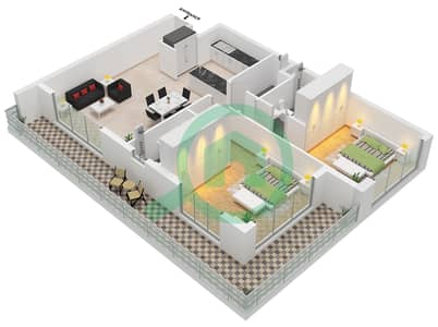Sunbliss Residences - 2 Bedroom Apartment Type A Floor plan