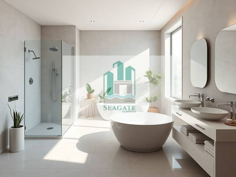 3 A_modern_bathroom_design_featuring_a_spacious_layout. _The_bathroom_includes_a_sleek_freestanding_bathtub_a_glass_enclosed_shower_and_a_double_vanity_with_stylish_sinks. _Natural_light_streams_through_a_large_window_il. jpeg