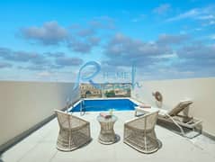 Freehold in Khalifa City | Private Pool + Elevator
