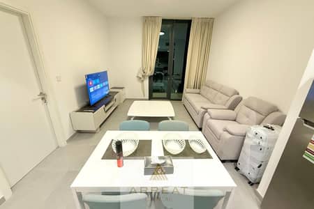 1 Bedroom Flat for Rent in Aljada, Sharjah - 12 Cheques | Vacant | Pool View with Balcony