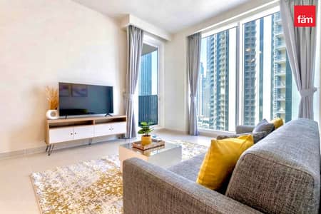 1 Bedroom Flat for Rent in Dubai Creek Harbour, Dubai - Furnished | Stunning Sea & Burj View