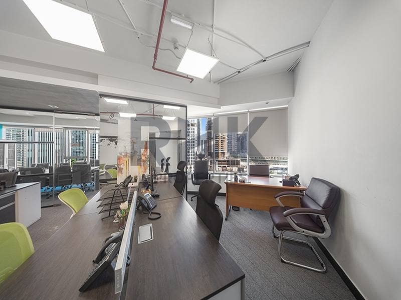18 Fitted office with workstations, private desk and floor-to-ceiling windows Dubai