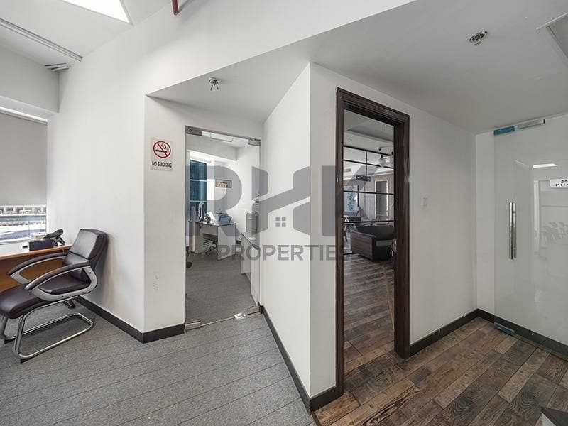 19 Office interior with private cabins and corridor in JLT commercial tower Dubai