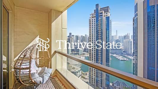 2 Bedroom Flat for Rent in Jumeirah Beach Residence (JBR), Dubai - Unfurnished | Full Marina Views | Vacant