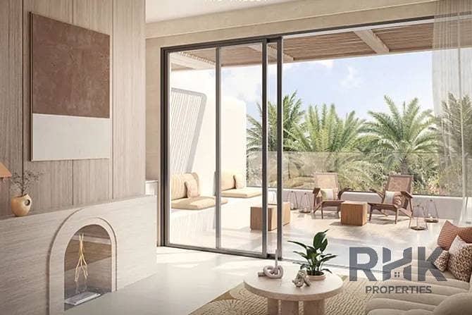 4 Rivana ground floor lounge opening to landscaped terrace at The Valley Emaar Dubai