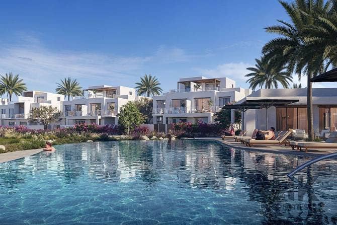 16 Resort-style swimming pool with townhouse views at Rivana The Valley Dubai