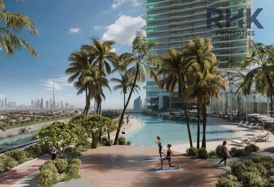7 Modern fitness gym with panoramic Dubai skyline and Burj Khalifa views