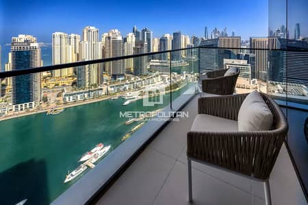 2 Bedroom Apartment for Sale in Dubai Marina, Dubai - Marina View | High Floor | Fully Furnished