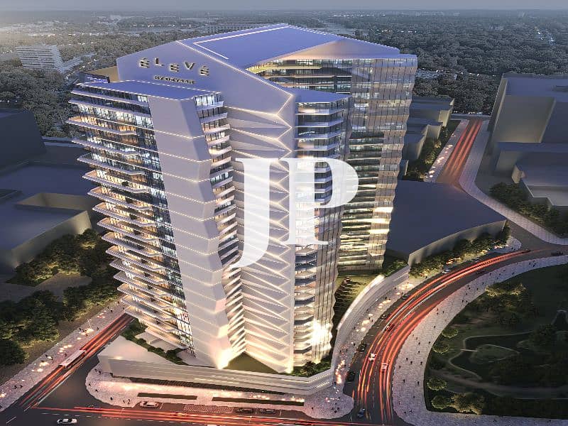 10 DEYAAR TOWER_Aerial Rear Side View_Night-LOGO. jpg