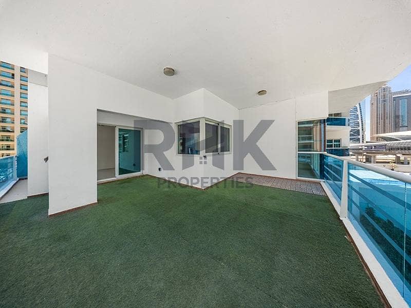 7 Spacious terrace with skyline view in Dubai Marina apartment