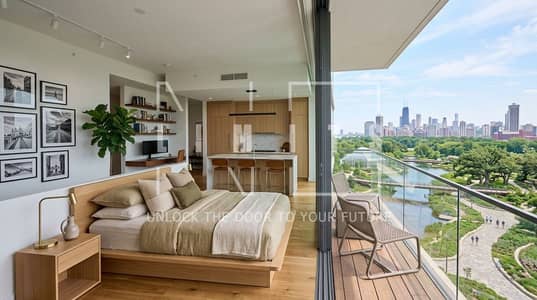Studio for Sale in Dubai Industrial City, Dubai - modern_studio_apartment_bed. jpg