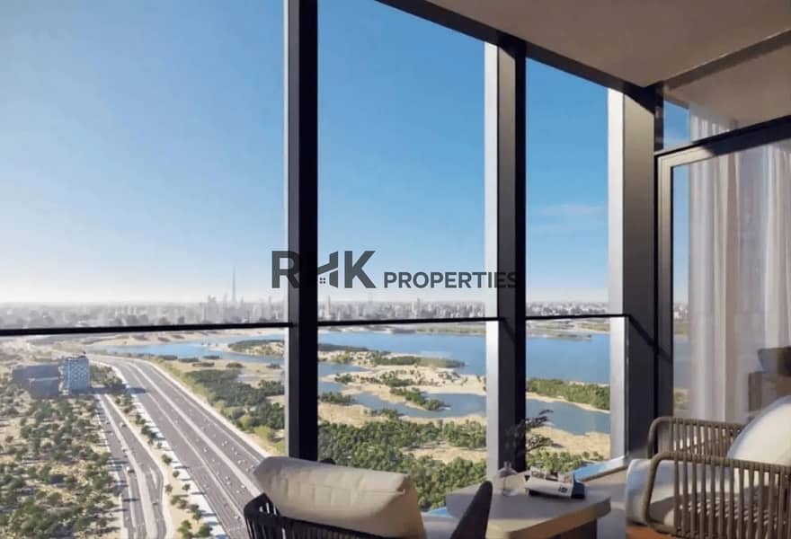 6 High-floor Sobha One apartment with Ras Al Khor lagoon and Dubai skyline views