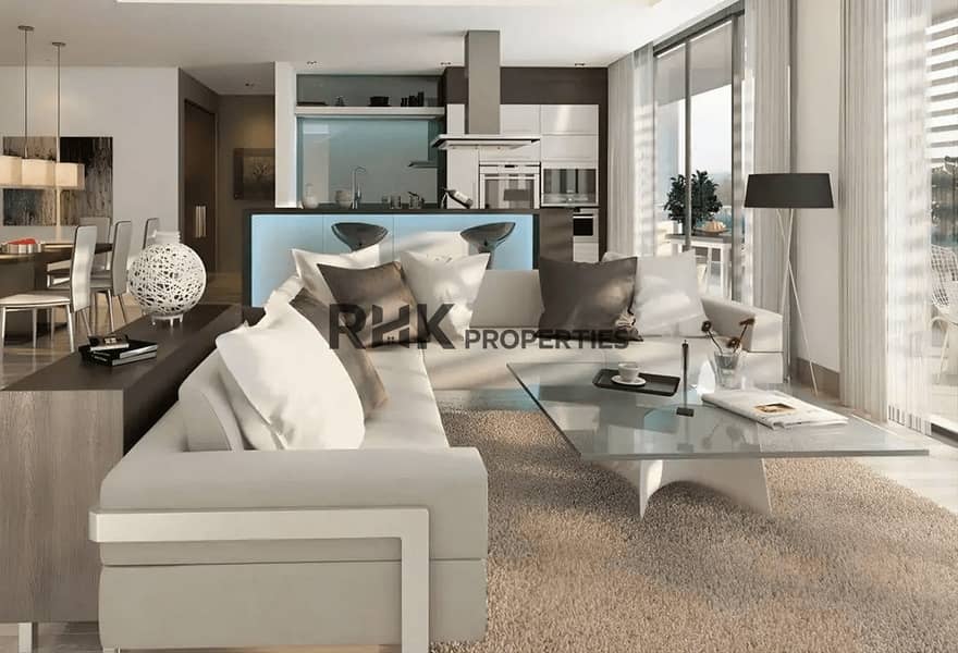 8 Open-plan living and kitchen interior in Sobha One residence Dubai