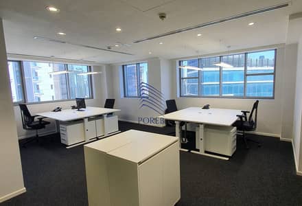 Office for Sale in Business Bay, Dubai - Semi Furnished | Burj Khalifa View| High Floor