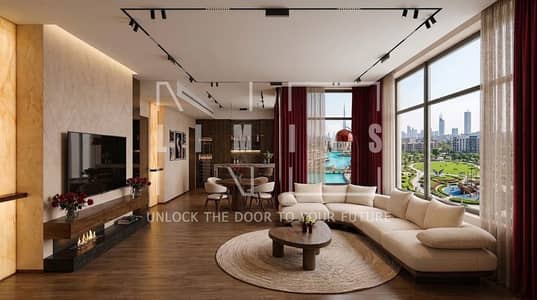 2 Bedroom Flat for Sale in Dubai South, Dubai - wide_angle_living_room_park_view. jpg