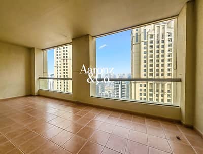 1 Bedroom Flat for Rent in Jumeirah Beach Residence (JBR), Dubai - Rare Largest 1 Bed | High Floor | Unfurnished Unit 1 Bedroom Flat for Rent in Jumeirah Beach Residence (JBR), Dubai - Rare Largest 1 Bed | High Floor | Unfurnished Unit