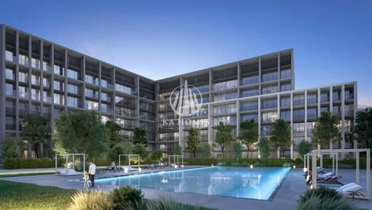 2 Cпальни Апартамент Продажа в Альжада, Шарджа - 241011-pool view-01. jpg