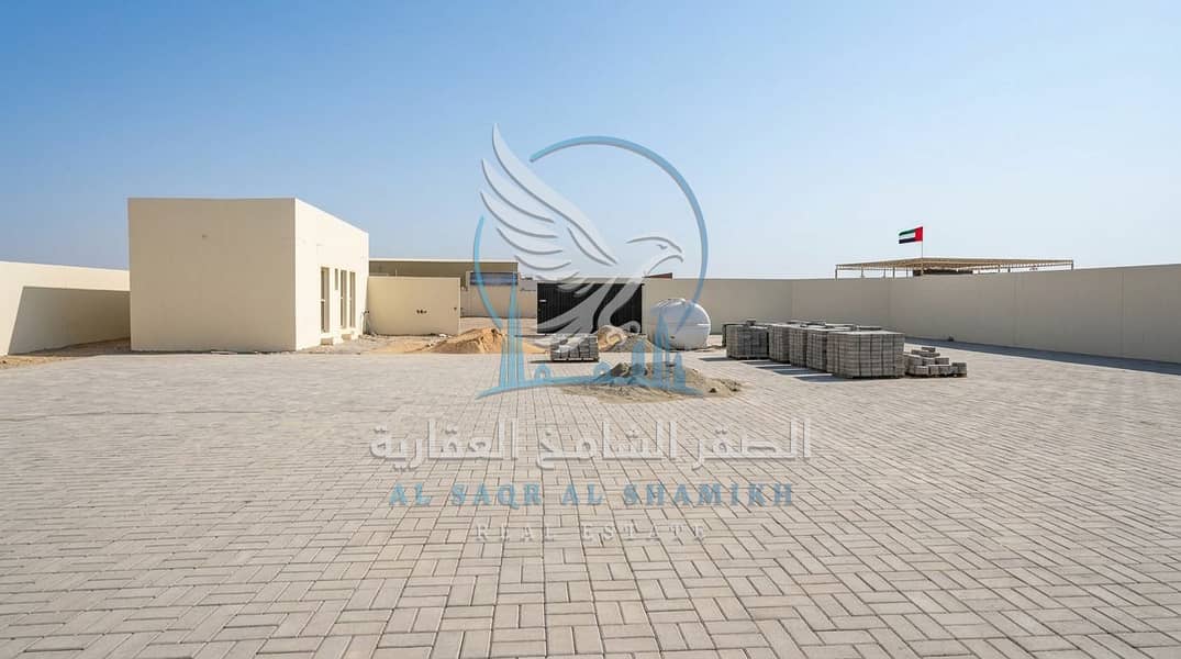 2 حوطة للإيجار في الصجعة مساحة 10,000 قدم مع كهرباء 30 كيلو وات وإنترلوك بسعر 140,000 درهم5. jpeg