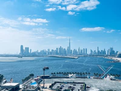 3 Bedroom Flat for Rent in Dubai Creek Harbour, Dubai - Full Sea & Burj View | Fully Furnished | 3BR+Maid
