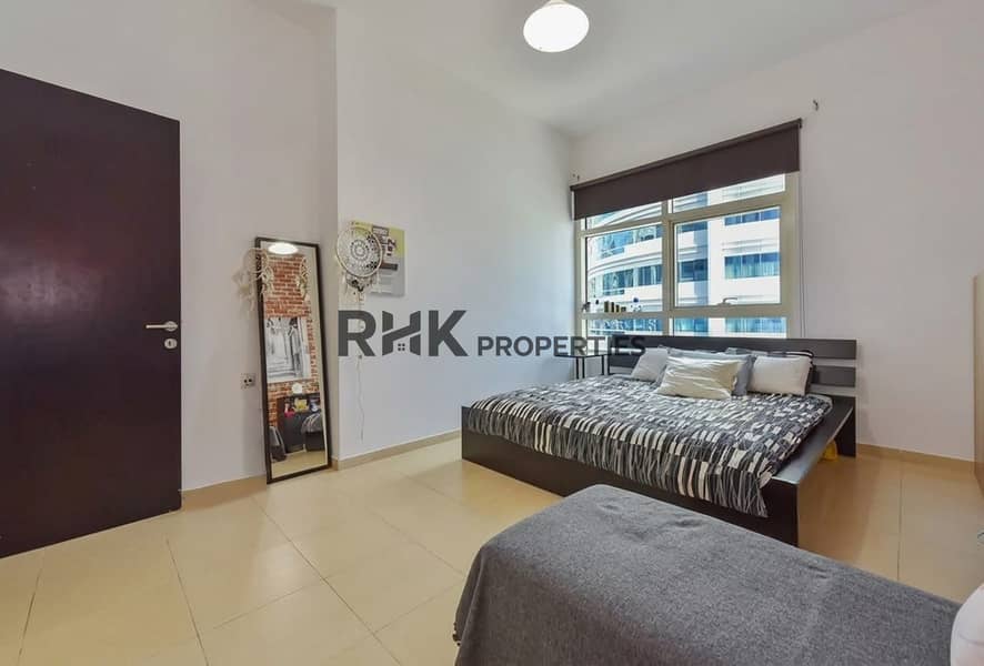 8 Bright second bedroom in a furnished Yacht Bay 2-bedroom rental apartment in Dubai Marina